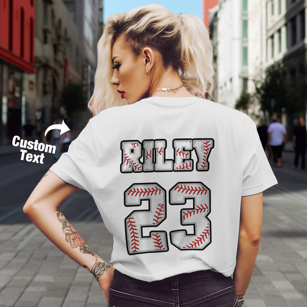 Custom Name And Number For Baseball Lovers Shirt - MyFaceSocks
