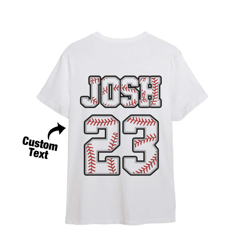 Custom Name And Number For Baseball Lovers Shirt - MyFaceSocks