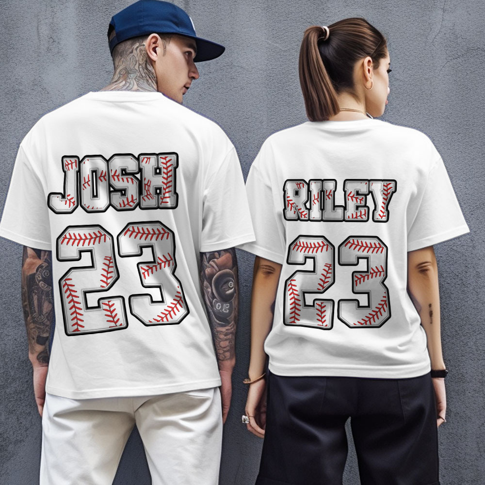 Custom Name And Number For Baseball Lovers Shirt - MyFaceSocks