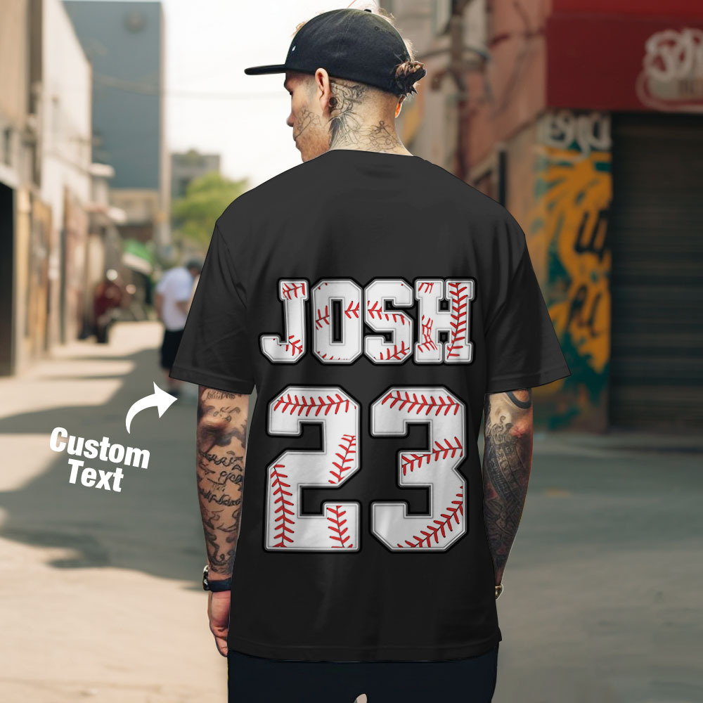Custom Name And Number For Baseball Lovers Shirt - MyFaceSocks