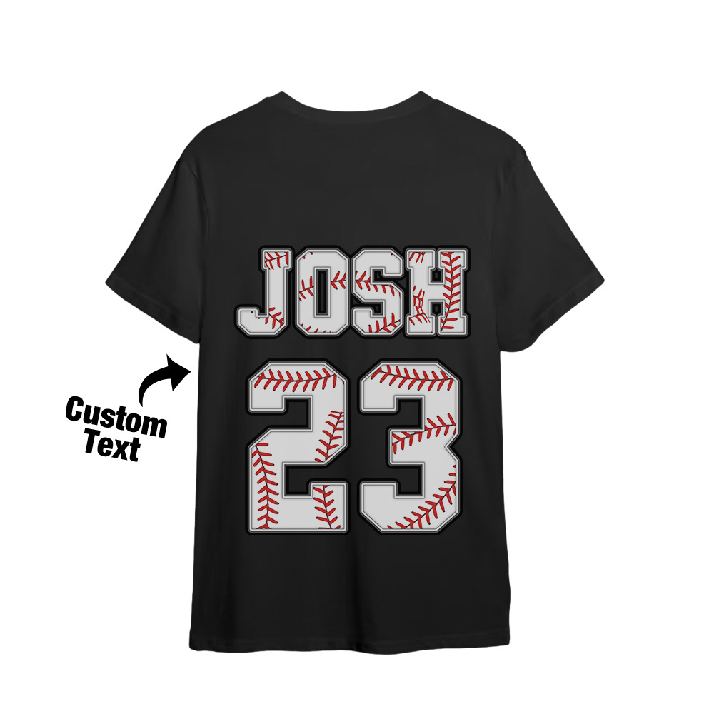 Custom Name And Number For Baseball Lovers Shirt - MyFaceSocks