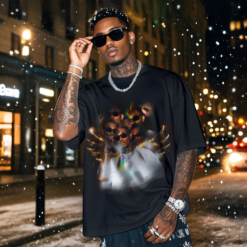 Personalized Retro Fashion Tee Custom Photo Christmas Gift with Vintage Style - MyFaceSocks
