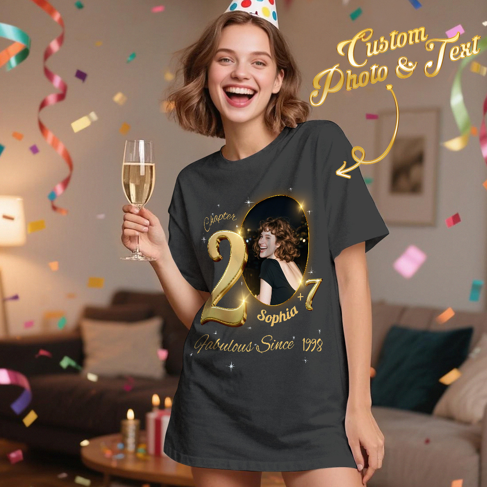 Custom Photo Vintage Tee Personalized Name T-shirt Fabulous Since Year Ideas Birthday T Shirt