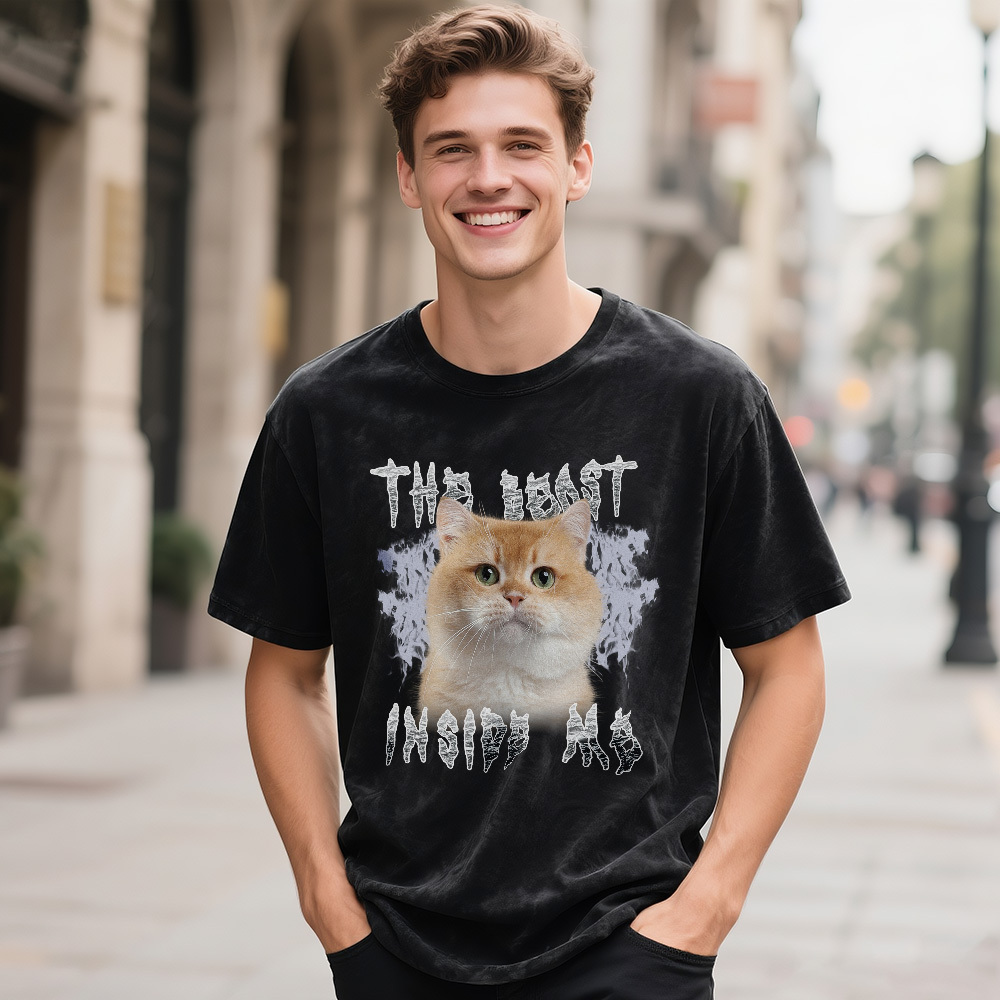 Custom Photo Vintage Certified Freak Funny Cat Meme T-Shirt Vintage Kitty Graphic Tee Retro Washed Cat Lover Shirt Funny Pet Humor Gift Unisex 90s Cat Top - MyFaceSocks
