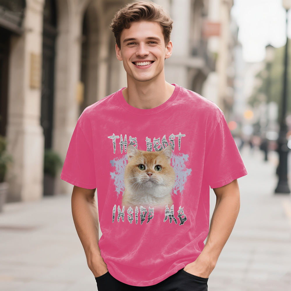 Custom Photo Vintage Certified Freak Funny Cat Meme T-Shirt Vintage Kitty Graphic Tee Retro Washed Cat Lover Shirt Funny Pet Humor Gift Unisex 90s Cat Top - MyFaceSocks