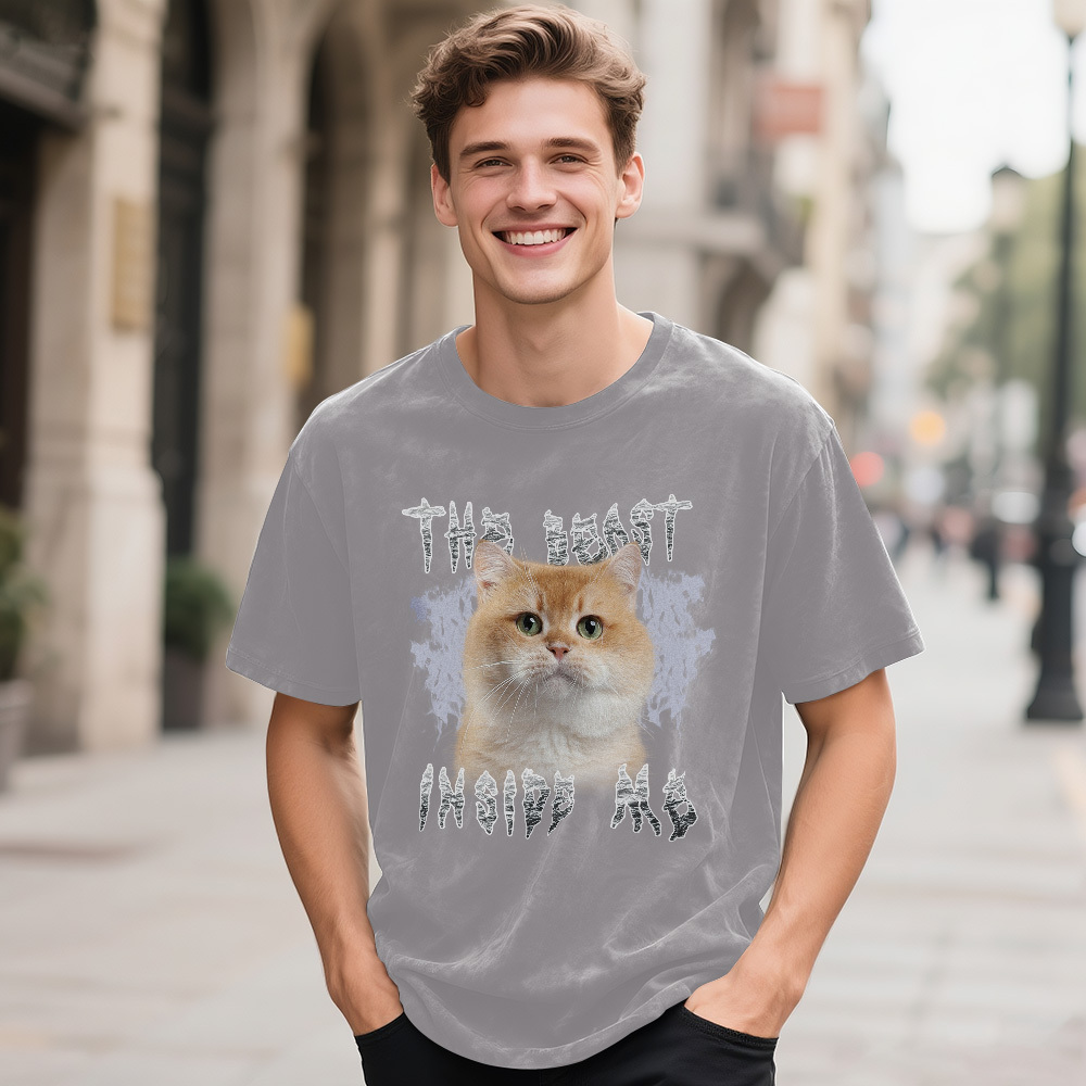 Custom Photo Vintage Certified Freak Funny Cat Meme T-Shirt Vintage Kitty Graphic Tee Retro Washed Cat Lover Shirt Funny Pet Humor Gift Unisex 90s Cat Top - MyFaceSocks