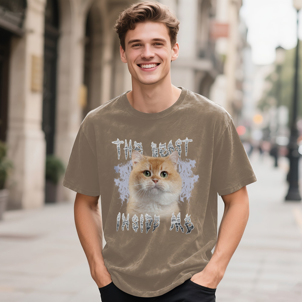 Custom Photo Vintage Certified Freak Funny Cat Meme T-Shirt Vintage Kitty Graphic Tee Retro Washed Cat Lover Shirt Funny Pet Humor Gift Unisex 90s Cat Top - MyFaceSocks