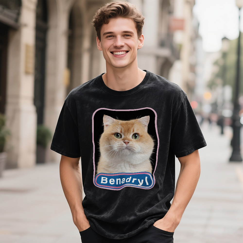 Custom Photo Vintage Certified Freak Funny Cat Meme T-Shirt Vintage Kitty Graphic Tee Retro Washed Cat Lover Shirt Funny Pet Humor Gift Unisex 90s Cat Top - MyFaceSocks