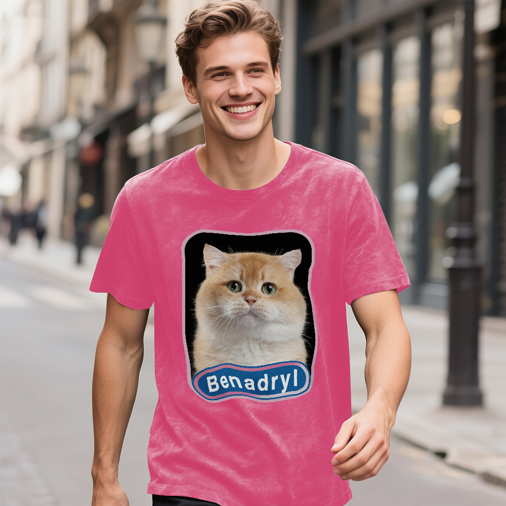 Custom Photo Vintage Certified Freak Funny Cat Meme T-Shirt Vintage Kitty Graphic Tee Retro Washed Cat Lover Shirt Funny Pet Humor Gift Unisex 90s Cat Top - MyFaceSocks