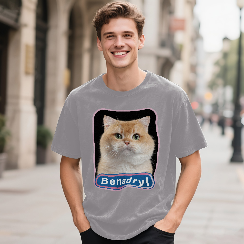 Custom Photo Vintage Certified Freak Funny Cat Meme T-Shirt Vintage Kitty Graphic Tee Retro Washed Cat Lover Shirt Funny Pet Humor Gift Unisex 90s Cat Top - MyFaceSocks