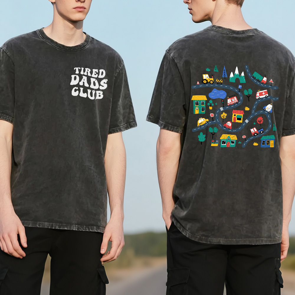Custom Dads Club Photo Multicolor T-Shirt Personalized Text Shirt for Fathers Day Gift - MyFaceSocks