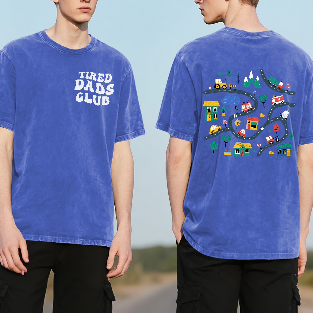 Custom Dads Club Photo Multicolor T-Shirt Personalized Text Shirt for Fathers Day Gift - MyFaceSocks