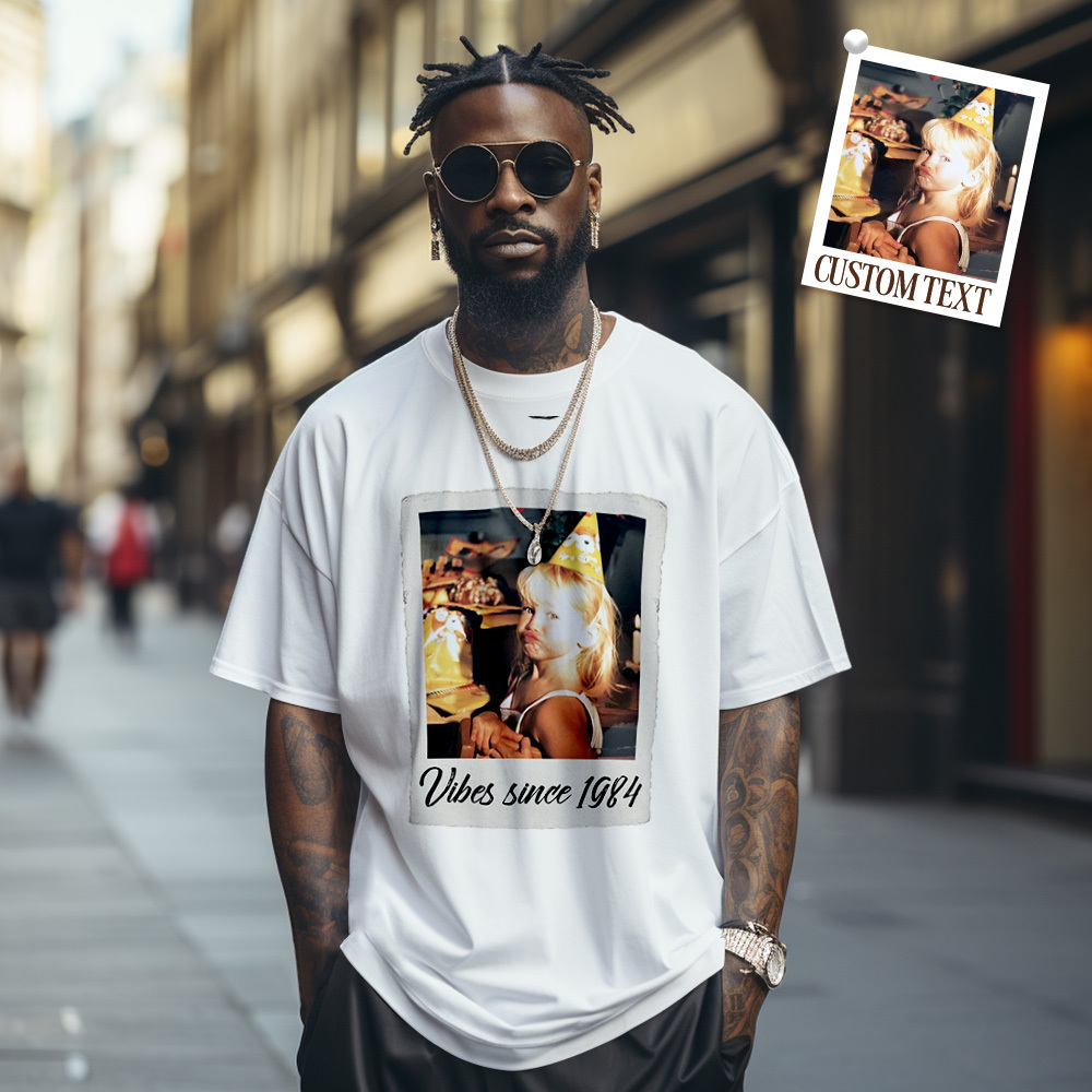 Custom Photo Vintage T-Shirt Film Style Tshirt Personalized Photo Tshirt Vintage Gift Idea