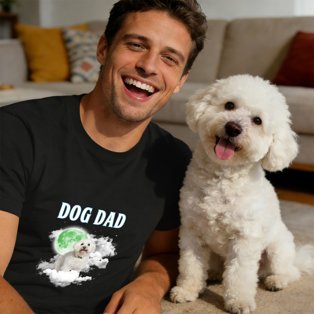 Custom Photo T-Shirt Personalized Cat Mom Dad Pet Shirt Custom Pet Portrait T-Shirt Gift for Pet Lovers