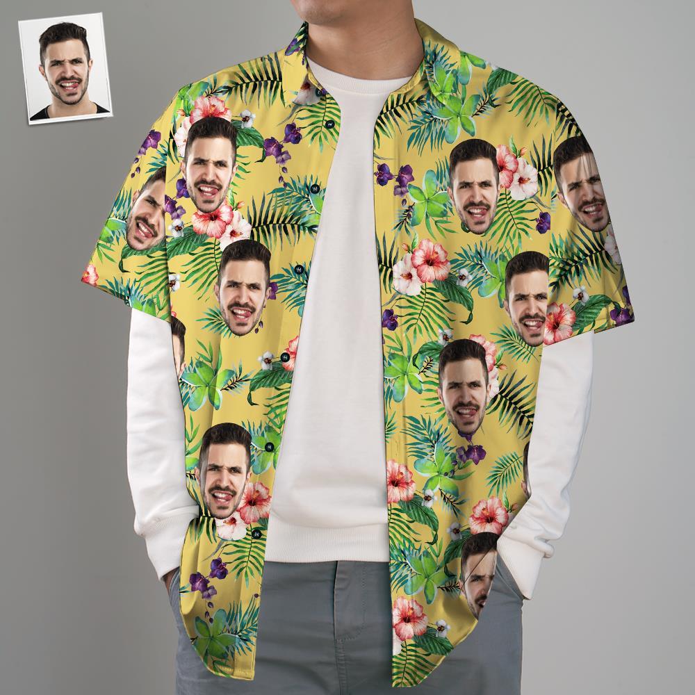 Personalized Hawaiian Shirt Custom Face Shirt  Fashion Apparel Hip Hop Style - MyFaceSocks