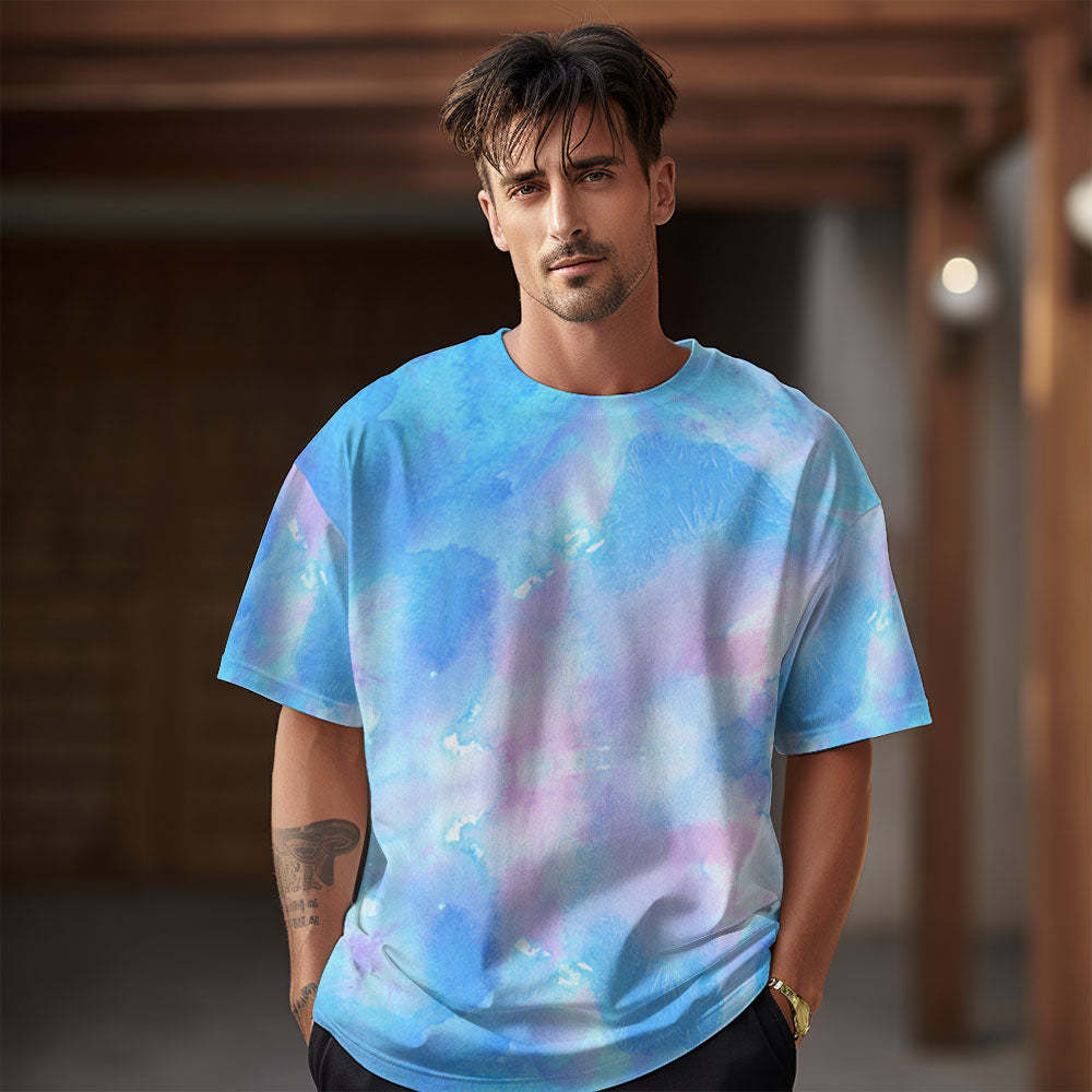 Tie Dye T-Shirt for Couples Perfect for Men and Women Dark Blue