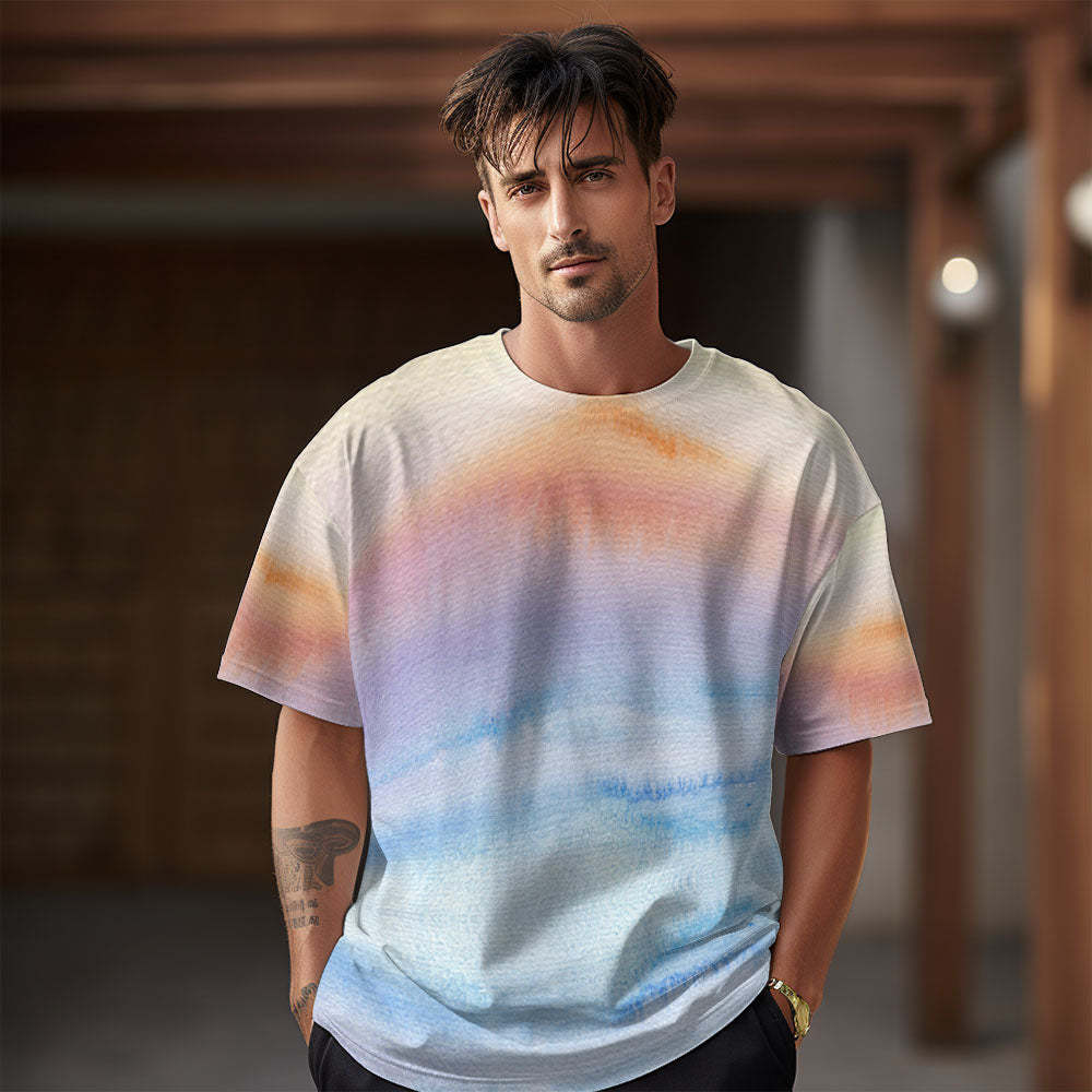 Tie Dye T-Shirts for Couples Short Sleeve Mens Tie-Dye Shirts Summer Perfection