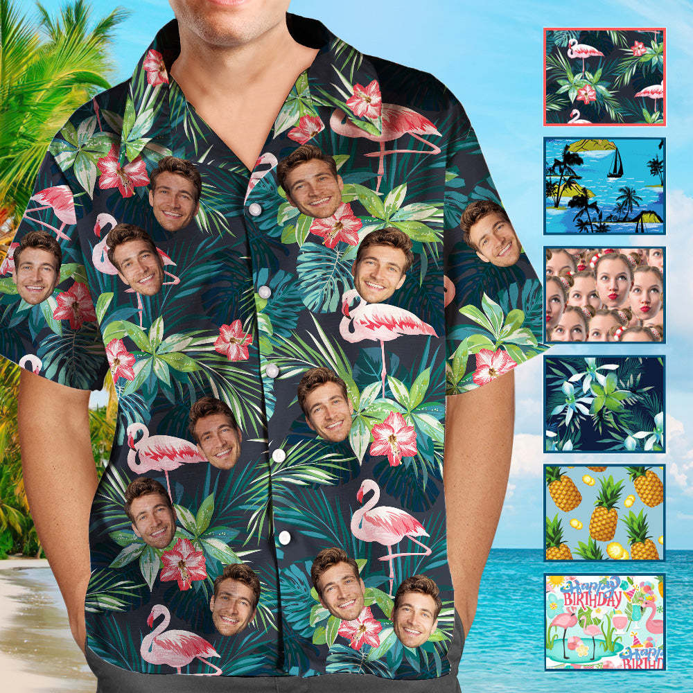 Custom Face All Over Print Hawaiian Shirt 6 Styles