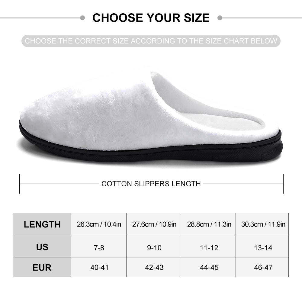 Custom Photo and Name Women Men Slippers With Footprint Personalized Green Casual House Cotton Slippers Christmas Gift For Pet Lover - MyFaceSocks