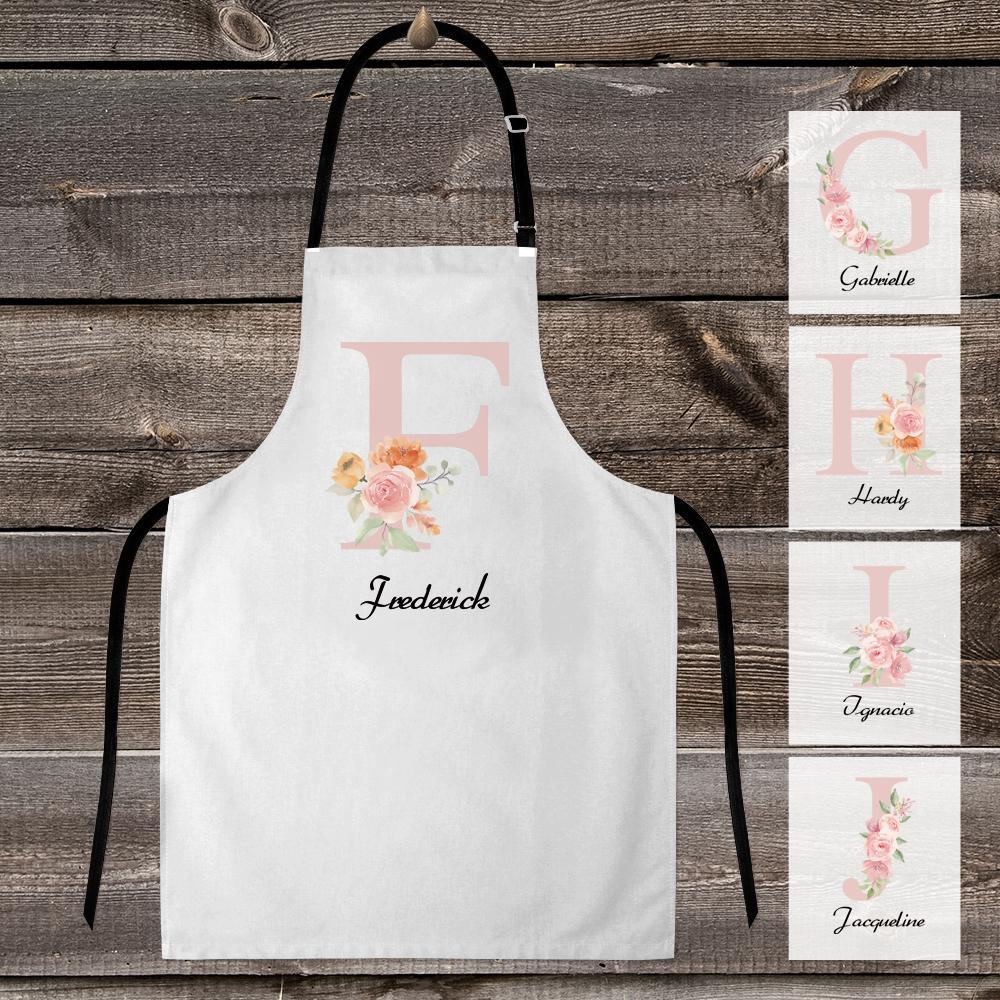 Custom Apron Choose Your Name-Personalised Letter Name Apron