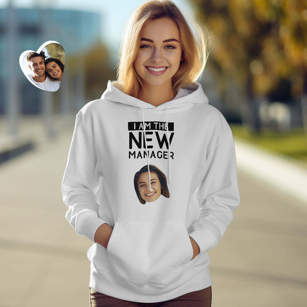 Custom Face Couple Matching Hoodies NEW MANAGEMENT Personalized Hoodie Valentine's Day Gift - MyFaceSocks