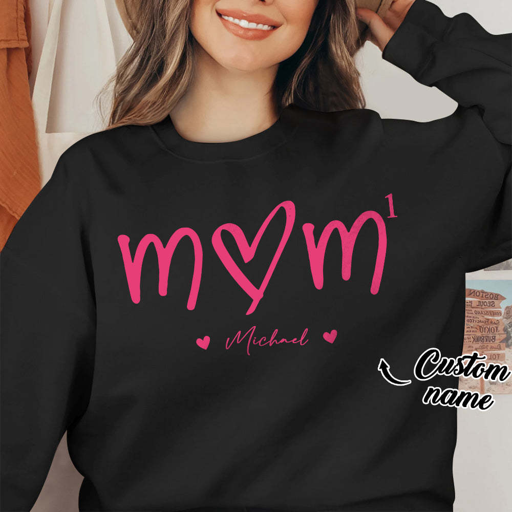 Custom Mama Sweatshirt with Kids Name Personalized Name Sweatshirt Mother's Day Gift - MyFaceSocks