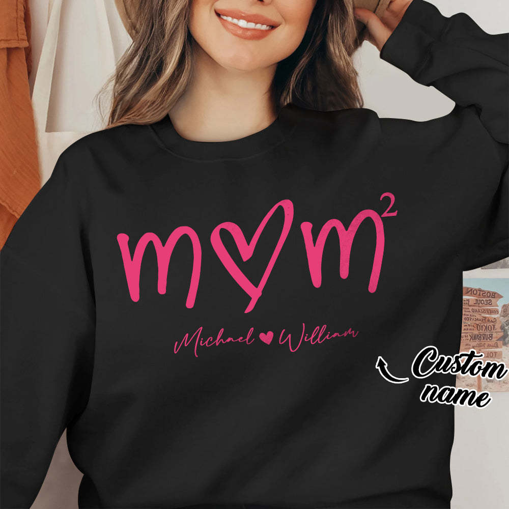 Custom Mama Sweatshirt with Kids Name Personalized Name Sweatshirt Mother's Day Gift - MyFaceSocks