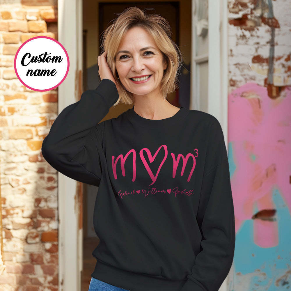 Custom Mama Sweatshirt with Kids Name Personalized Name Sweatshirt Mother's Day Gift - MyFaceSocks