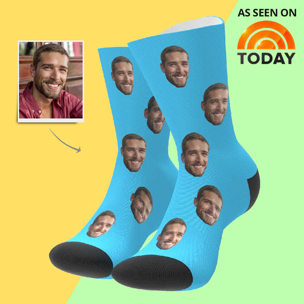 Custom Face Socks Online Preview Add Pictures And Name Colorful