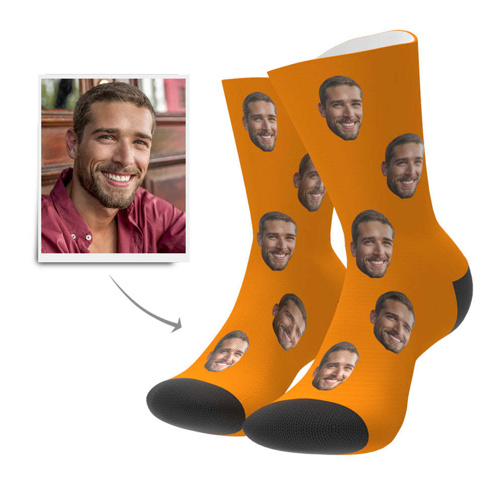 Custom Face Socks Online Preview Add Pictures And Name Colorful