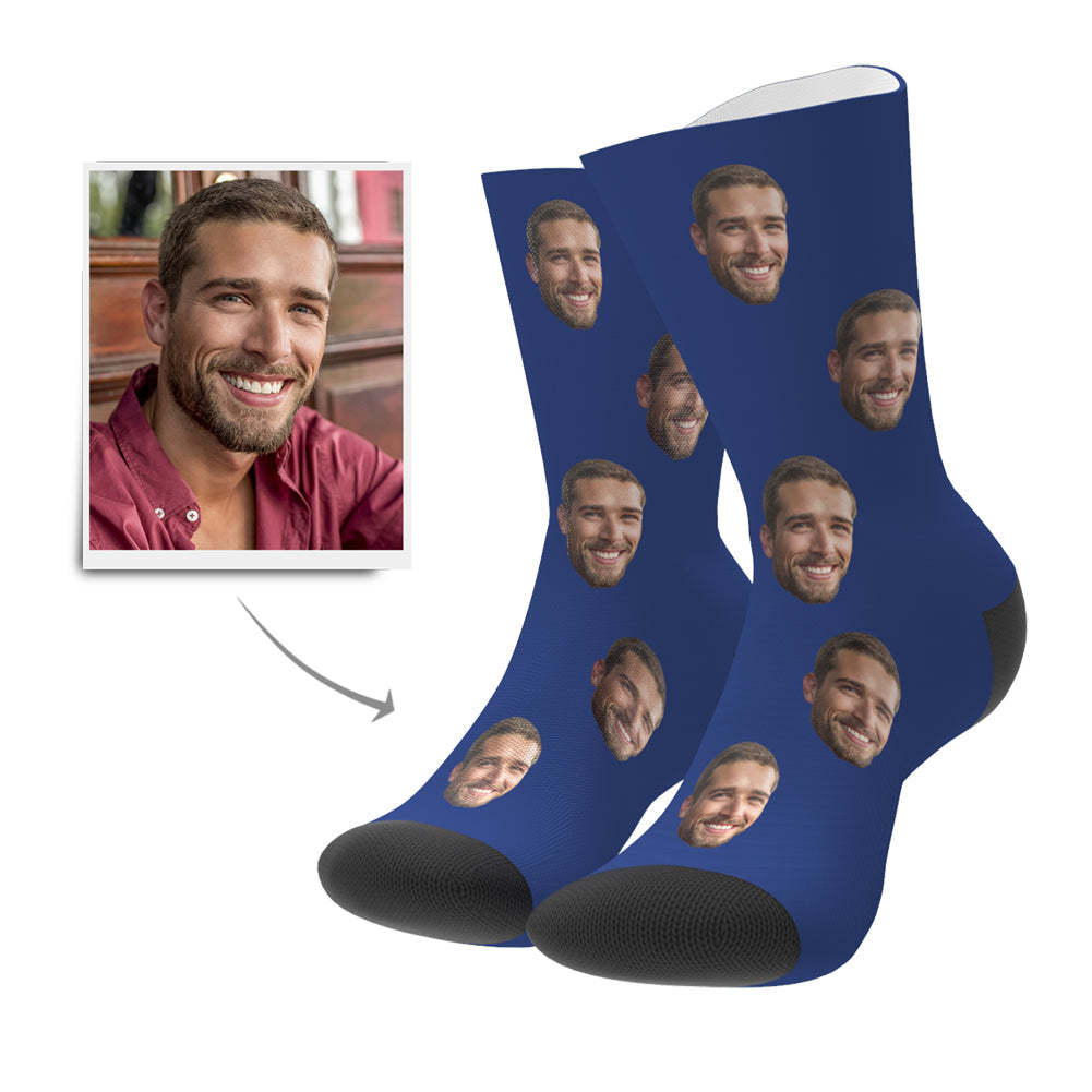 Custom Face Socks Online Preview Add Pictures And Name Colorful