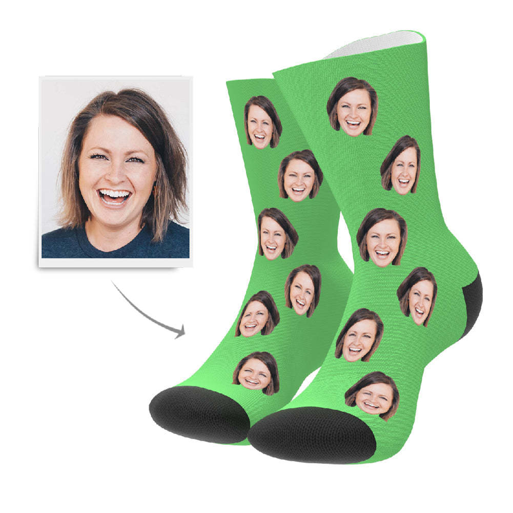 Custom Face Socks Online Preview Add Pictures And Name Colorful