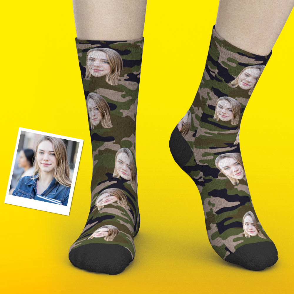 Custom Camo Socks (Green) - MyPhotoSocks