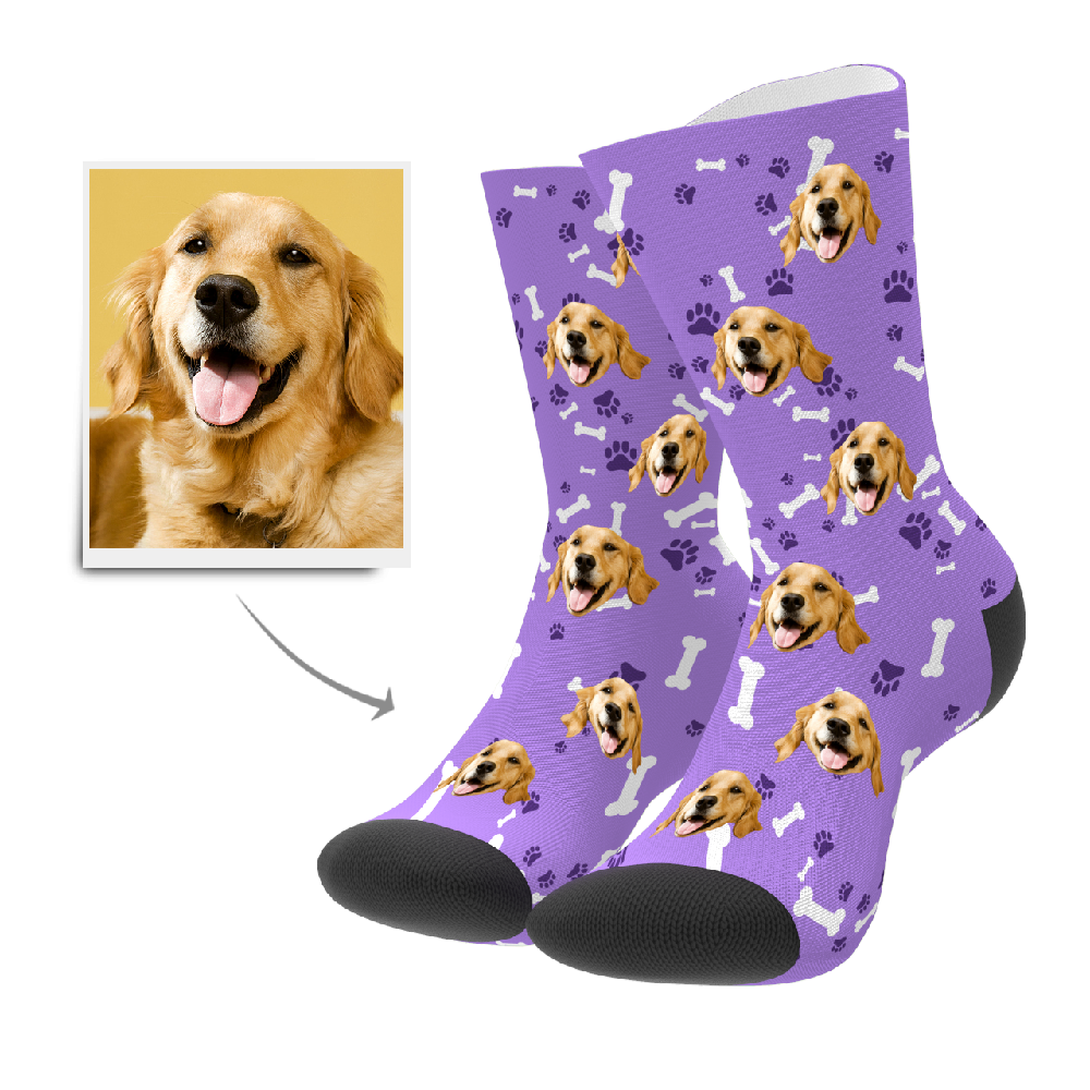 Christmas Gifts for Mom, Custom Face Socks 3D Preview - Dog