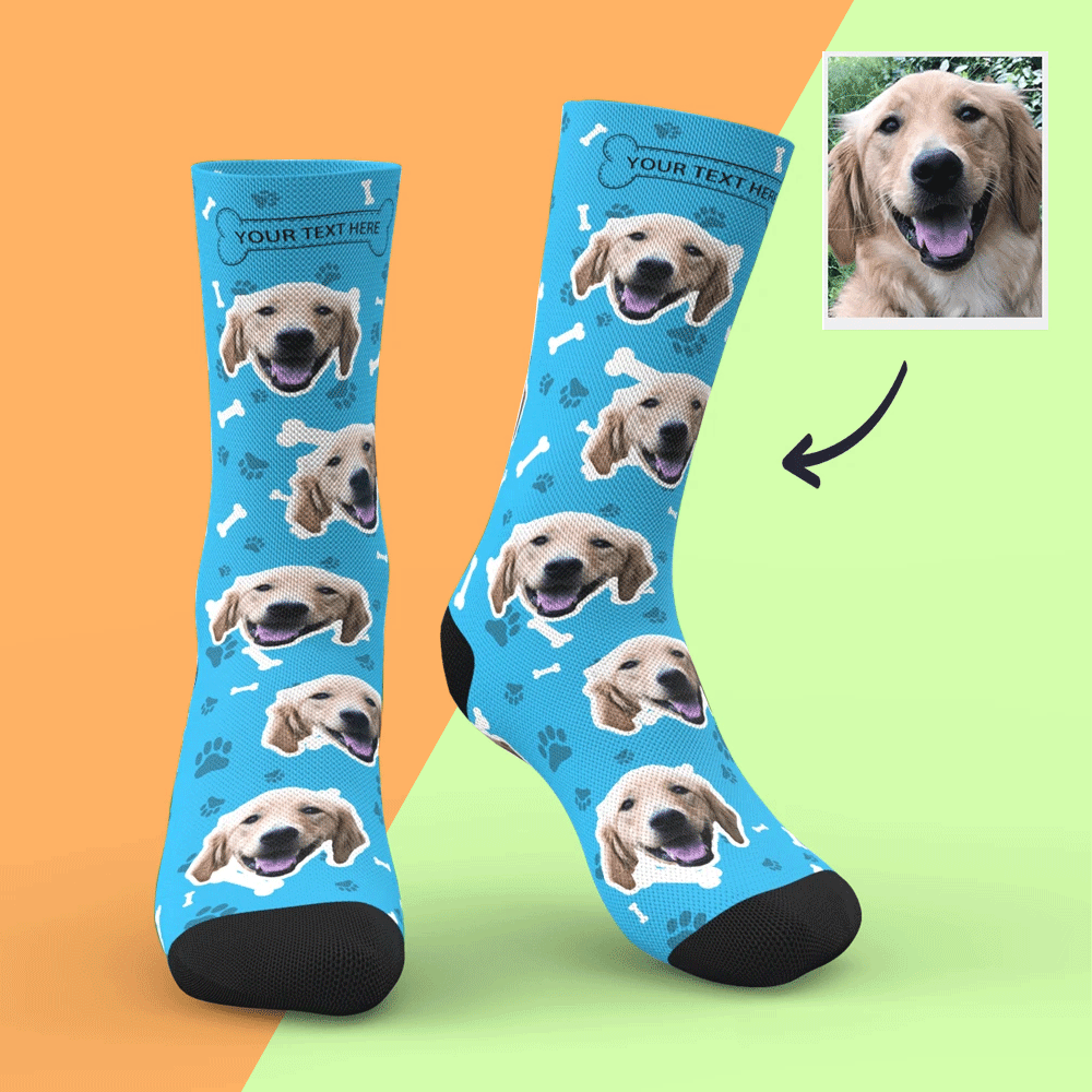 Christmas Gifts for Mom, Custom Face Socks 3D Preview - Dog