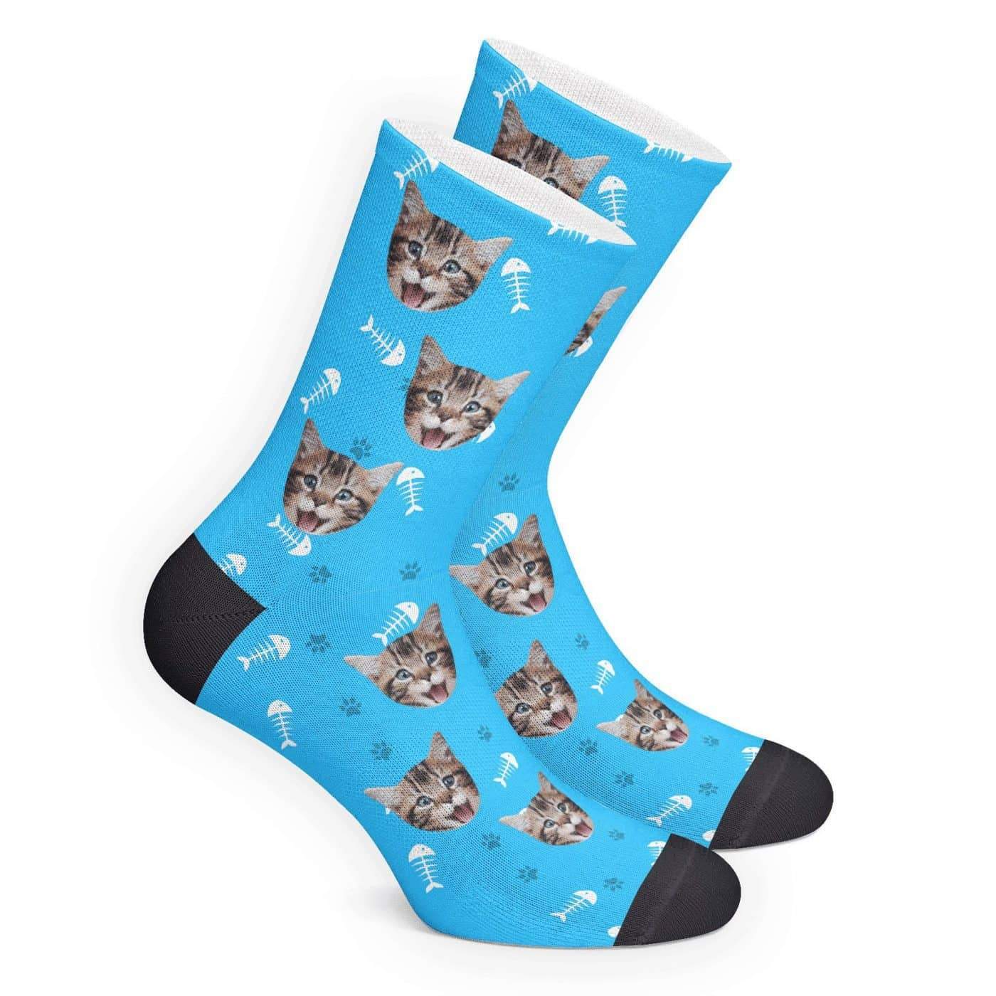 Christmas Gifts, Custom Face Socks 3D Preview - Cat