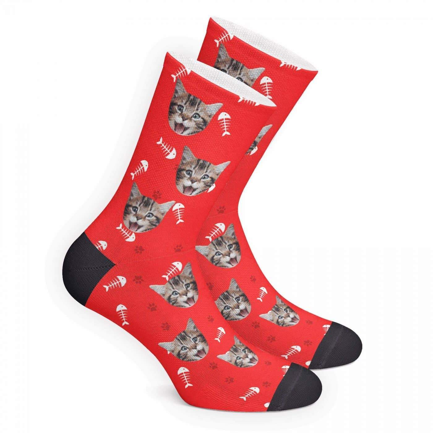 Christmas Gifts, Custom Face Socks 3D Preview - Cat