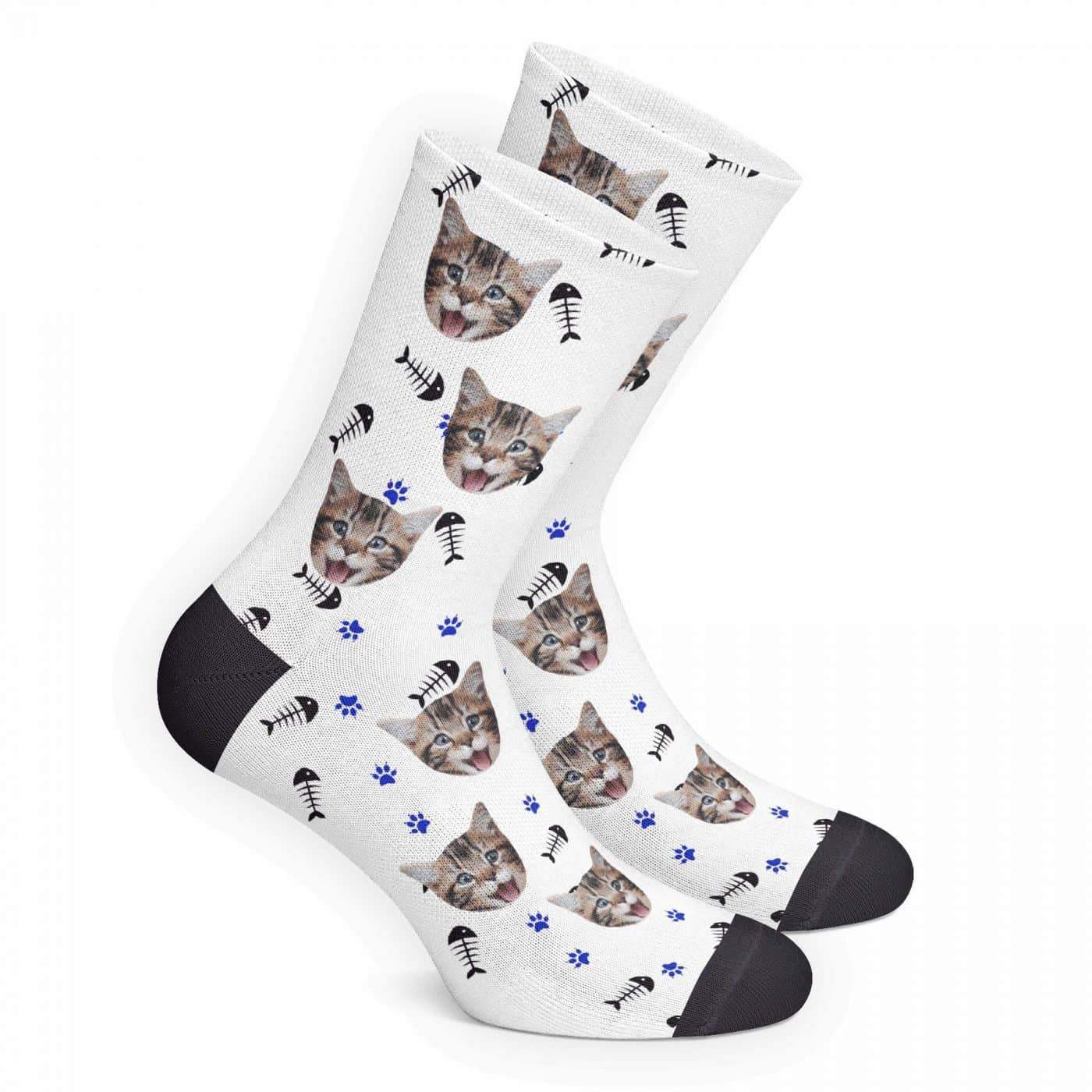 Gifts for Cat Lover, Custom Face Socks 3D Preview - Cat