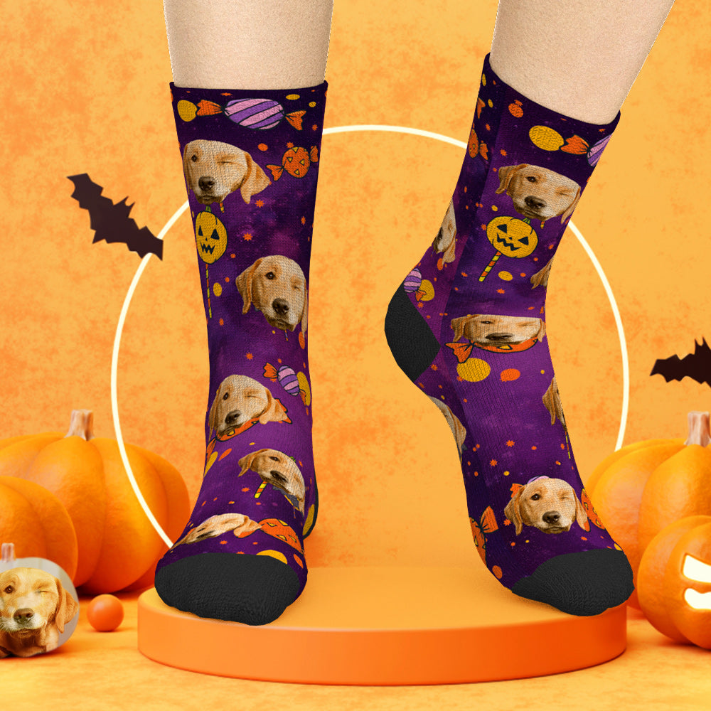 Halloween Socks,Custom Face Socks Halloween Socks - Dog
