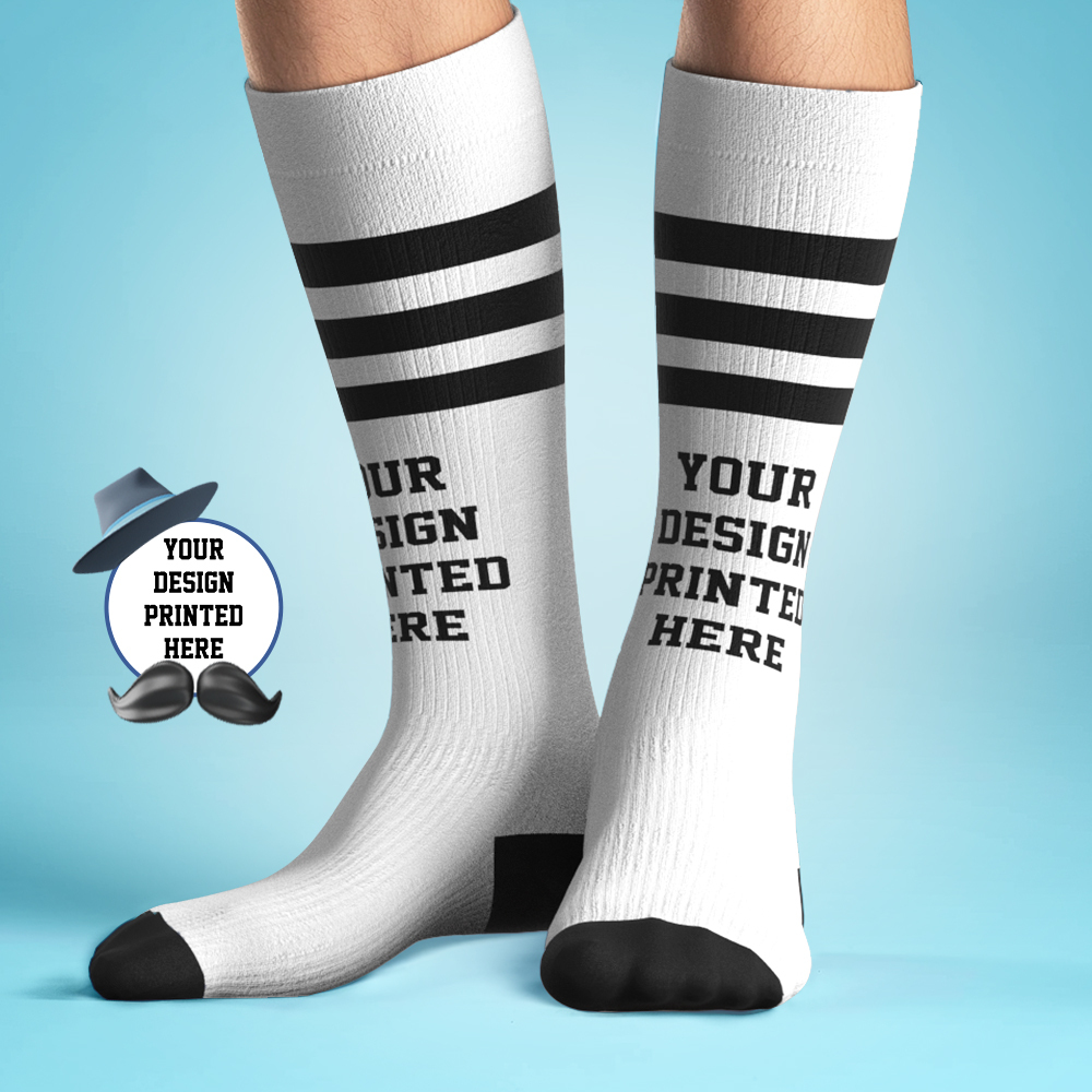 Upgrade Custom Breathable Knee-high Compression Socks Mash Face - Father's Day Gifts