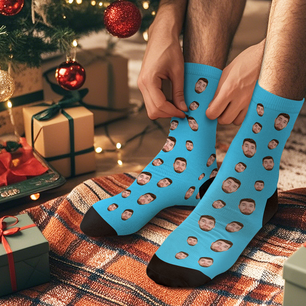 Custom Face Socks Multi -face Breathable Add Pictures Colorful Photo Socks Gifts