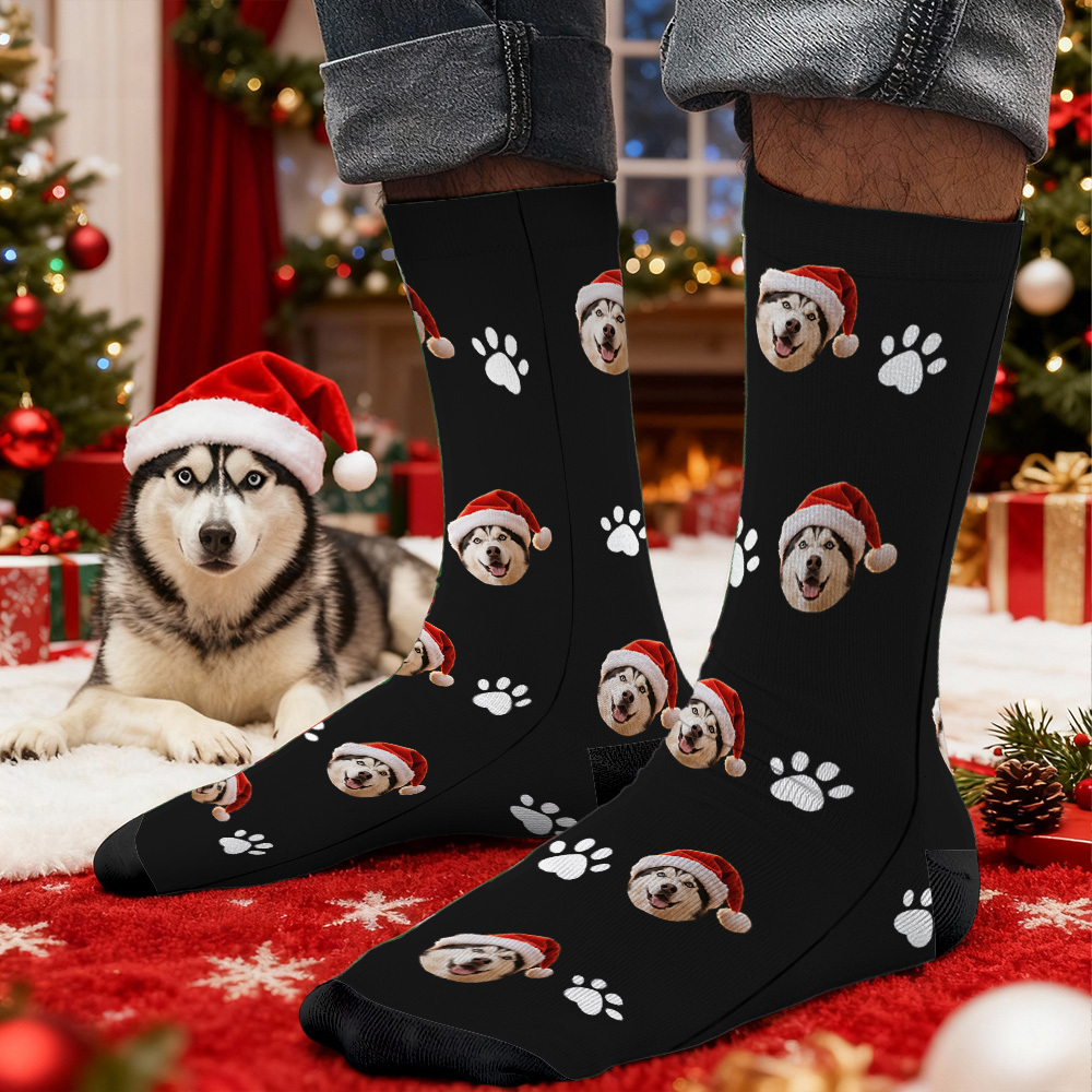 Personalized Christmas Socks Custom Face Socks Personalized Funny Christmas Face Socks Gift