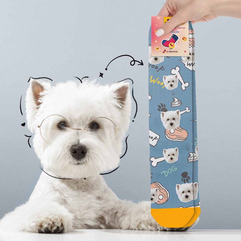 Custom Preview Full Face Photo Printed Socks Personalized Custom Designs Best Gift Idea for Xmas