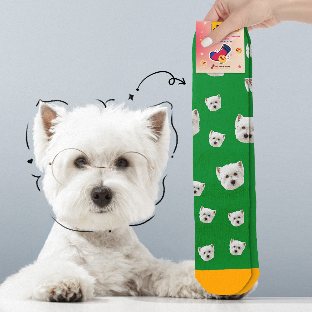 Custom Preview Full Face Photo Printed Socks Personalized Custom Designs Best Gift Idea for Xmas