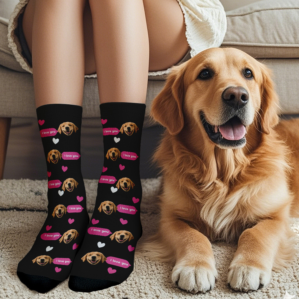 Custom Face Socks Multi-face Colorful Photo Socks Heart Socks Gift