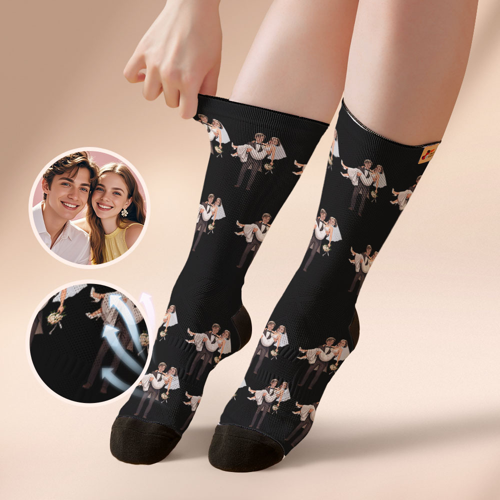 Personalized Dentist-Themed Gift with Your Photo Custom Face Socks for Dental Lovers, Anniversary
