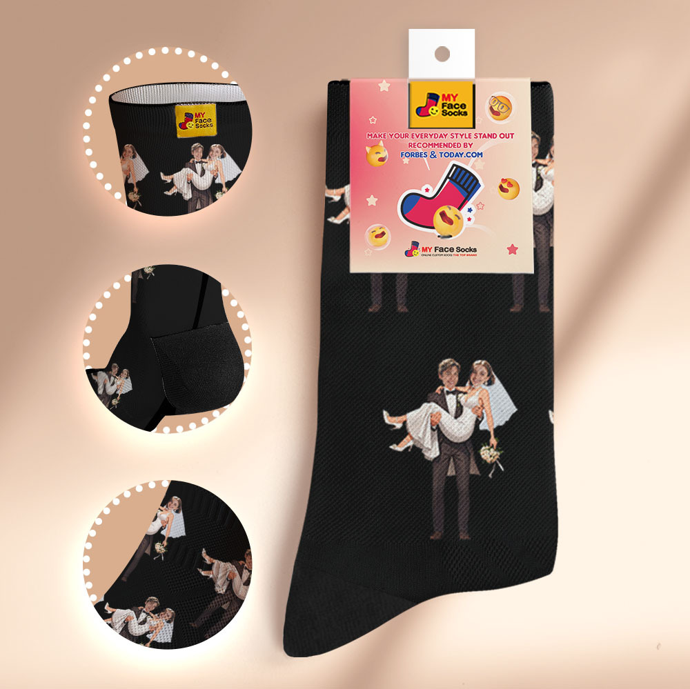 Personalized Dentist-Themed Gift with Your Photo Custom Face Socks for Dental Lovers, Anniversary