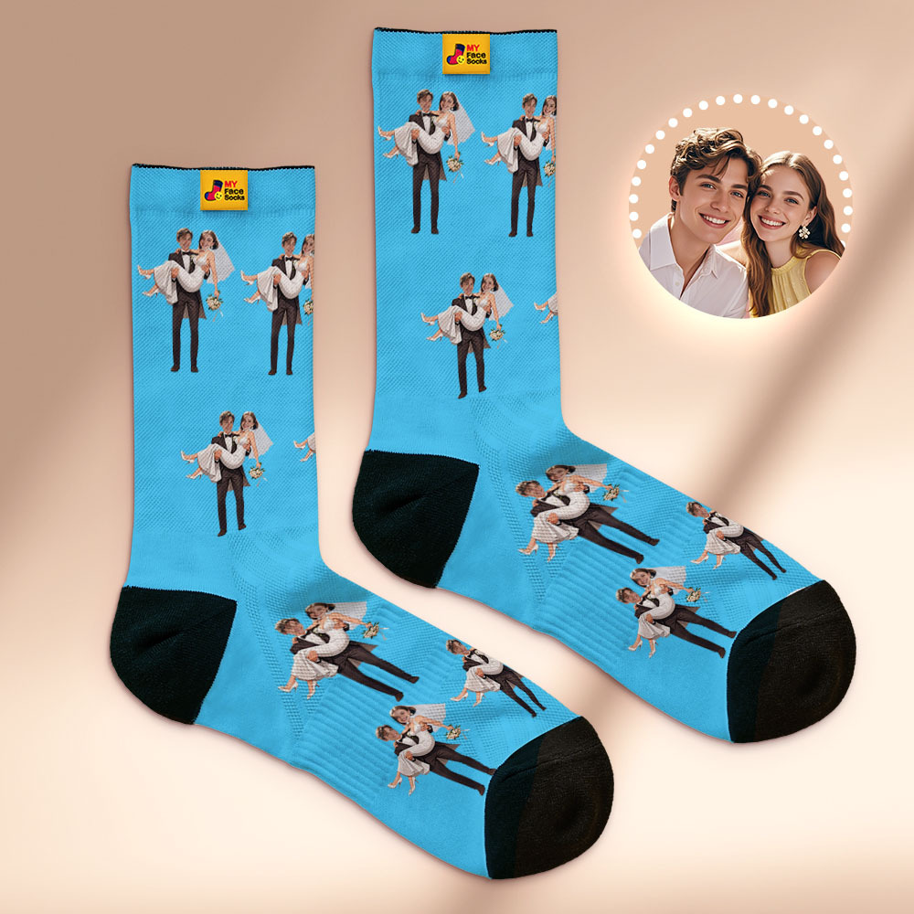 Personalized Dentist-Themed Gift with Your Photo Custom Face Socks for Dental Lovers, Anniversary
