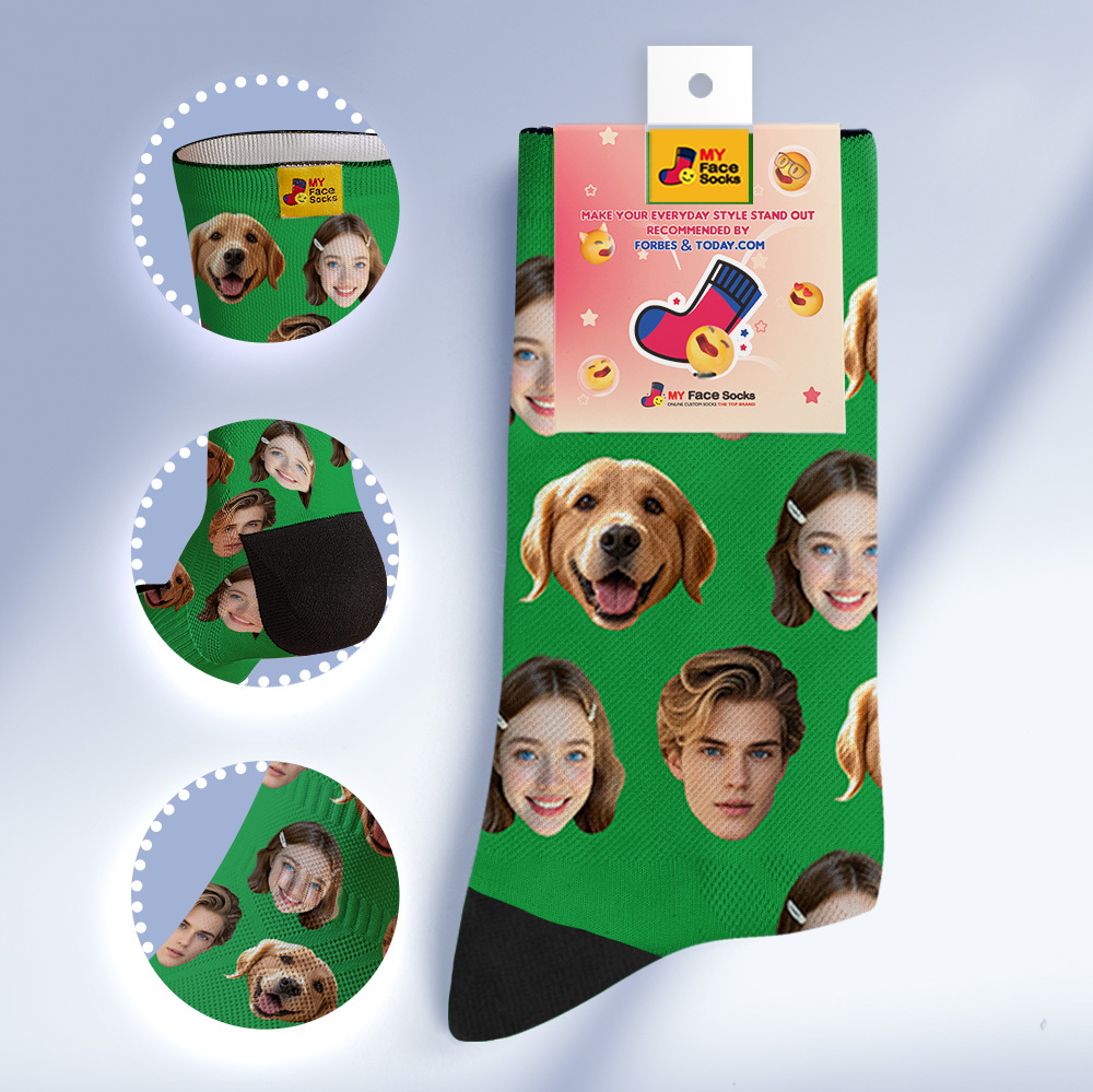Custom Face Socks Personalized Socks with Faces Photo Funny Gift Photo Family Socks