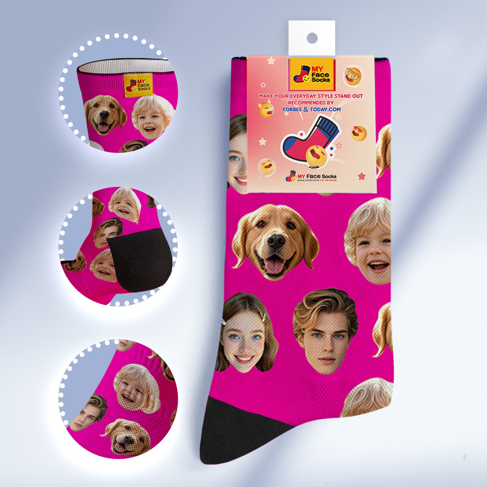 Custom Face Socks Personalized Socks with Faces Photo Funny Gift Photo Family Socks